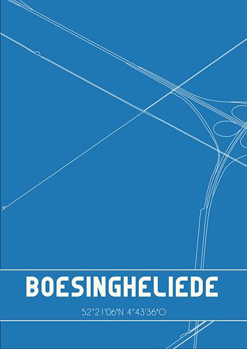 Blauwdruk | Landkaart | Boesingheliede (Noord-Holland)