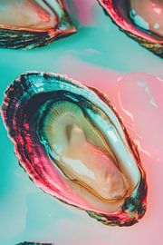 oyster in neon light by Franka Poulain