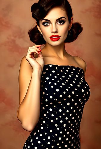 Pin up girl vijftiger jaren
