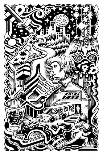 Phantasie-Dudel 1 von Simon van Kessel