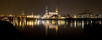 Dresden bei Nacht Panorama von Andreas Müller Miniaturansicht