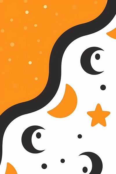 Abstract Moon and Stars by Imperial Art House