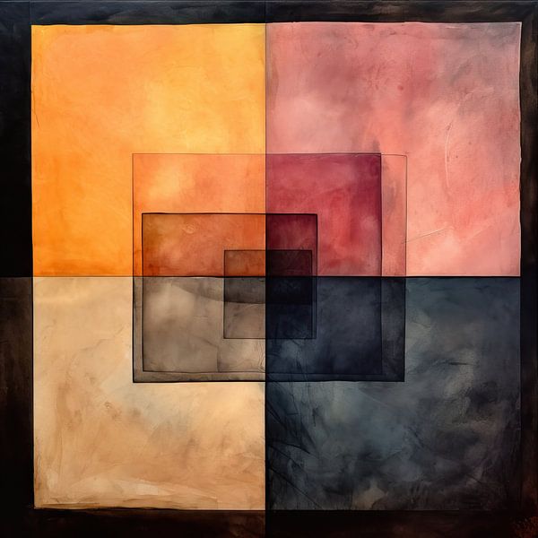 Warm Abstract van Abstract Schilderij