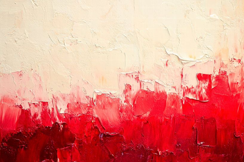 Rote Farbenspiele – Abstrakte Kunst von Poster Art Shop
