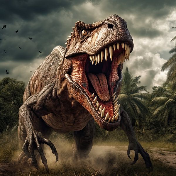 Poster T-REX Dino par Peintures accrocheuses