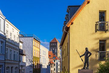 Historic buildings in the street Beginenberg in Rostock by Rico Ködder
