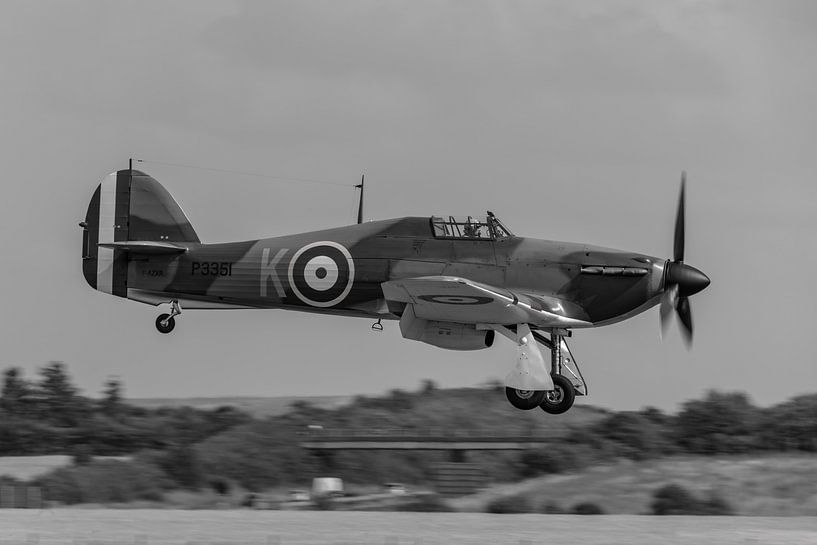De legendarische Hawker Hurricane, een jachtvliegtuig van de Royal Air Force. van Jaap van den Berg
