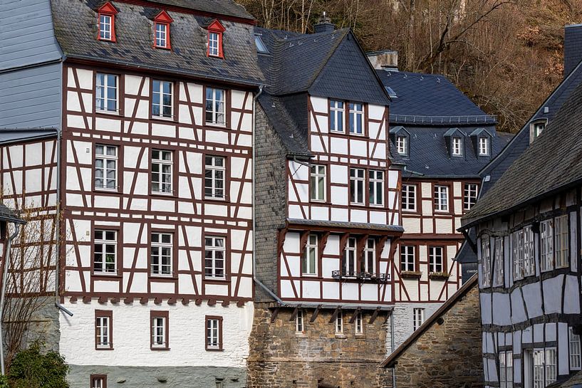 Fachwerkhäuser entlang der Rur in Monschau von Reiner Conrad