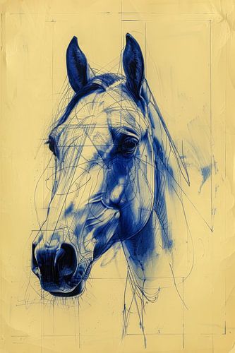 Drawing, Chinese ink, watercolour, horse -2