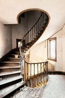 Lost Place - Spiral staircase in abandoned manor house