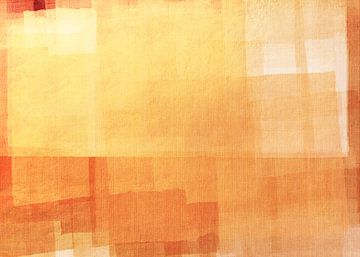 Gouden licht. Abstract landschap in warme pastels van Dina Dankers