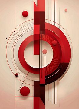 Abstract in red van Digital Art Studio