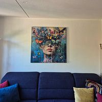 Klantfoto: Vlinders van Blikvanger Schilderijen, als ArtFrame