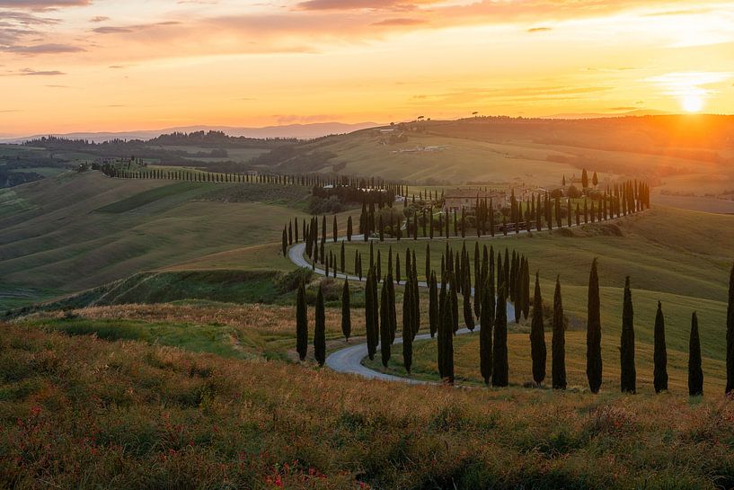 Tuscany with sunset by Arie Heukels Photography