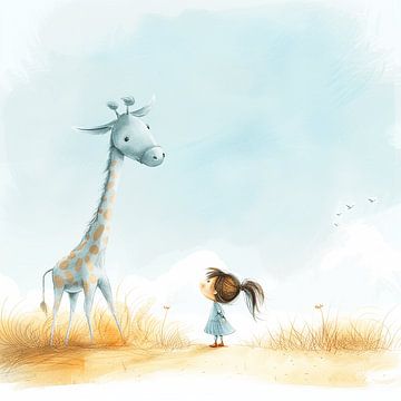 Giraffe's Betoverende Ontmoeting van Karina Brouwer