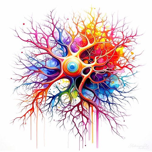 Série neuronale en harmonie aquarelle