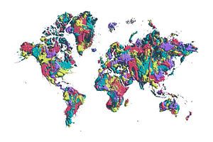 POP ART World Map | Splashes
