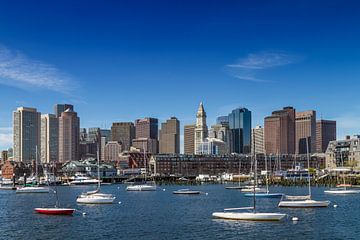 BOSTON Skyline | North End & Financial District van Melanie Viola