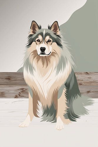 Elegante digitale hond illustratie