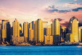 Goldene Skyline - Sonnenuntergang in San Diego von Joseph S Giacalone Photography