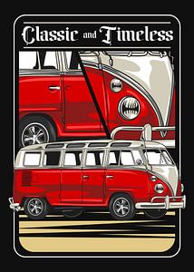 Ikonischer Retro T2 Microbus