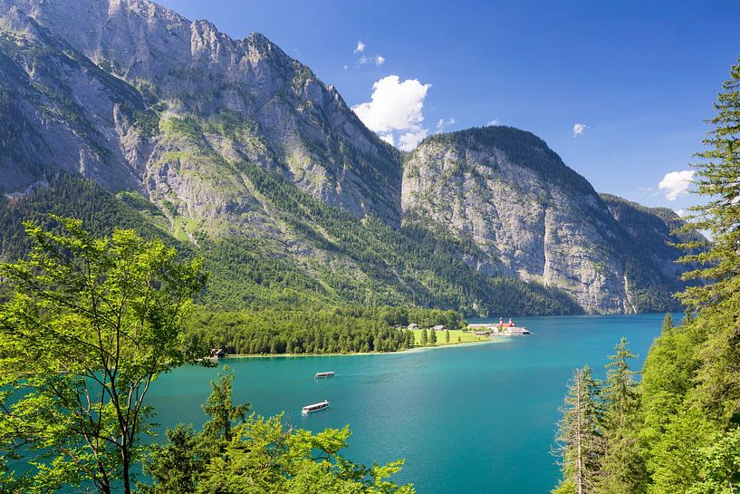 View of Königsee with Bartholomä by Dieter Meyrl