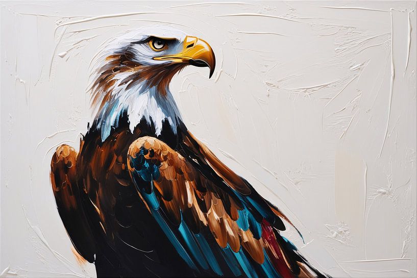 Majestic abstract eagle art by Art & Soul Creations