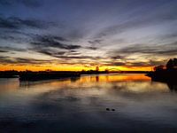 Zonsondergang rivier de Lek, Vianen Vreeswijk