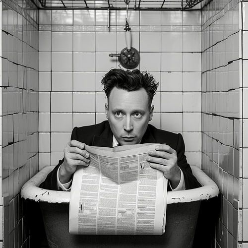 Bath time for the Businessman