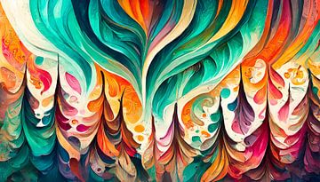 Vormen en lijnen met kleuren van Mustafa Kurnaz