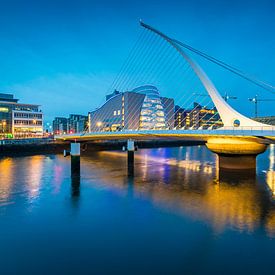 Blauw uur in Dublin van Martin Wasilewski