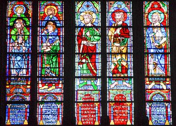 glas in lood, Notre Dame, Parijs van Jan Fritz