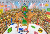 Thai-Boxen-Malerei