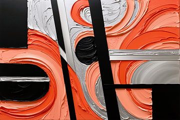 Abstracte kunst in warme tinten van Imperial Art House