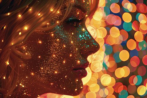 schilderachtig vrouwenportret met bloemen