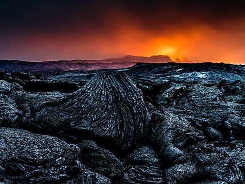 'Vuur' bij de Fagradalsfjall vulkaan op IJsland
