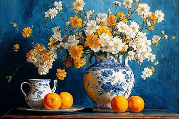 Fleurig Delfts Blauw ii van Studio BB