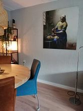 Klantfoto: Het Melkmeisje - Vermeer Schilderij (HQ), op canvas