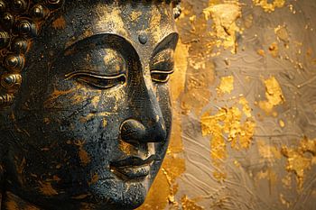 Buddha Portrait with Gilded Decorations