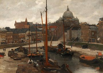 Gezicht op de haven van Scheveningen, Floris Arntzenius