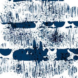 Abstract marine blue minimalist art. Maritime landscape I by Dina Dankers