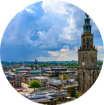 Groningen panoramisch uitzicht over de stad van Sjoerd van der Wal Fotografie