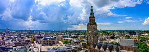 Groningen panoramisch uitzicht over de stad van Sjoerd van der Wal Fotografie