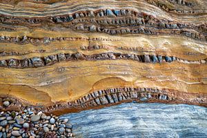 Een detail van een rotswand - Playa del Silencio - 4 van Danny Budts