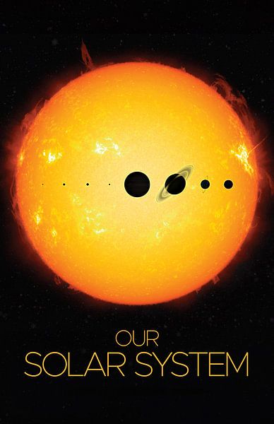 STK205505S-Poster of our solar system. by Stocktrek Images