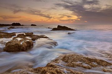 Sunset coast Fuerteventura Spain by John Leeninga