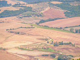 Toscane dorp en huizen
