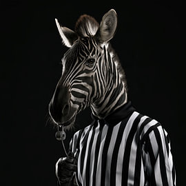 Zebra as referee by TheXclusive Art