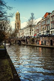 The Cathedral of Utrecht and the Oudegracht shipyards by André Blom Fotografie Utrecht