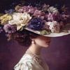 Bloemen Hoed | Vrouw Met Hoed van Bloemen Studio